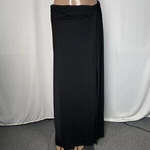 Runaway The Label Women's Maxi Skirt Black Size M Farley Low Rise High Side